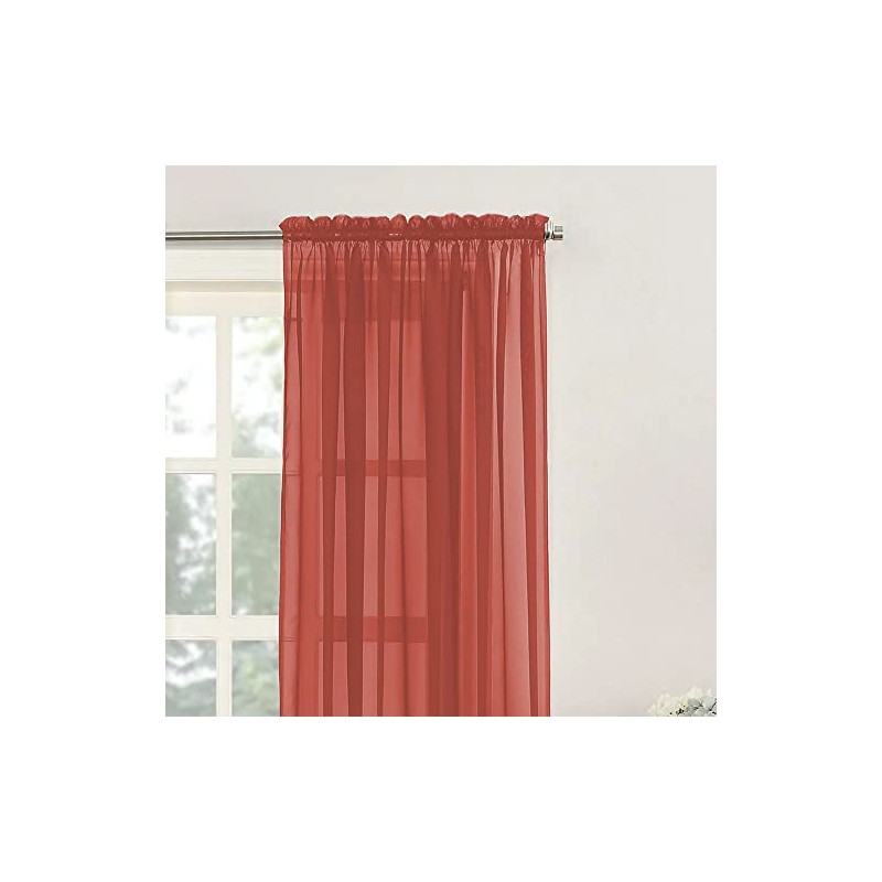 NetCurtainsUK Single Plain Voile Net Curtain Sheer Panels Slot Top