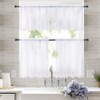 MIULEE 2 Panels Kitchen Tiers Half Window Sheer Curtains Rod