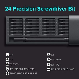 Xiaomi Magnetic Driver Bit Set - 24 Piece Pocket Screwdriver Tool Kit for Electronics Repair