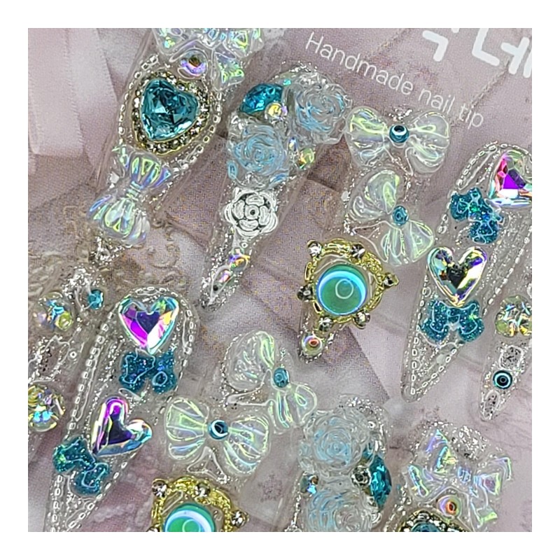 Clear Princess handmade nail tips - Oval M / 클리어