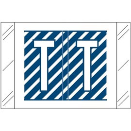 Alpha Label, Tabbies Compatible, 1"H x 1-1/2"W, Laminated, Pack of 500,"T"