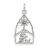 925 Sterling Silver and Stellux Crystal Nativity Charm Pendant