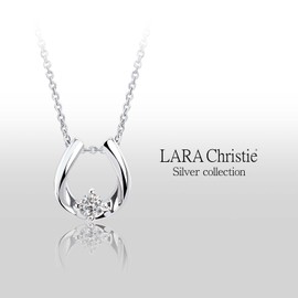 Lara Christie p13970-w Women's Horseshoe Necklace, White Label, Cubic Zirconia