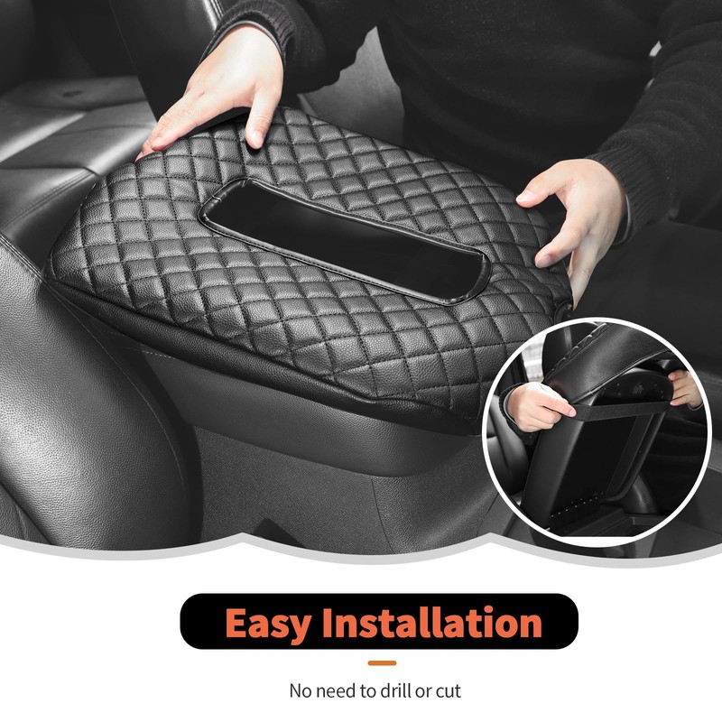 RT-TCZ Center Console Armrest Box Pad Cover Leather for Chevy