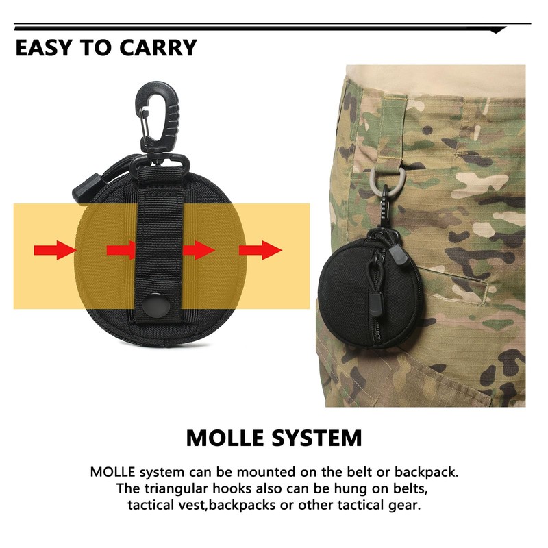 ZACAGO Coin Pouch for Men Tactical Belt Pouch Key Pouch
