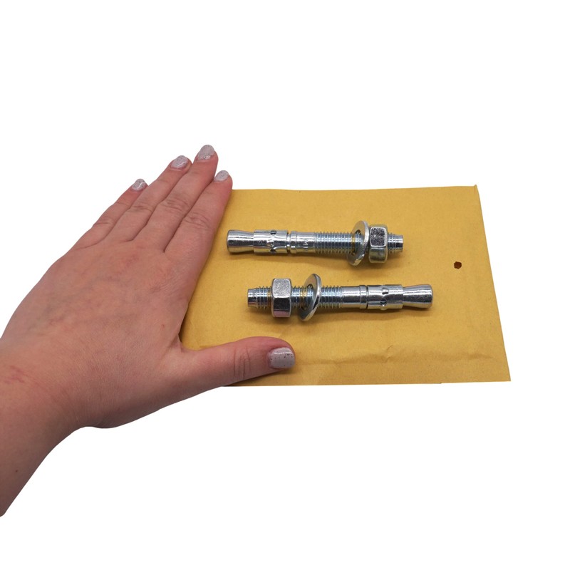(2 Pieces) Wedge Anchors M12 x 90 mm, Metal Dowels,