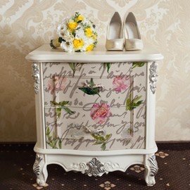 Flortlias Antique Pattern Decoupage Tissue Paper, DIY Art Tissue, Decor Paper Sheet for Furniture, Wall, Living Room and Nightstands, Vintgae Watercolor Floral, Letter 16.54" x19.69"