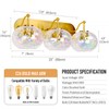 Wrlmfy 23" Brushed Gold Vanity Light Stained Hammered Glass Wall