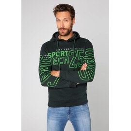 Camp David Men's Hoodie with Large Logo Design, black