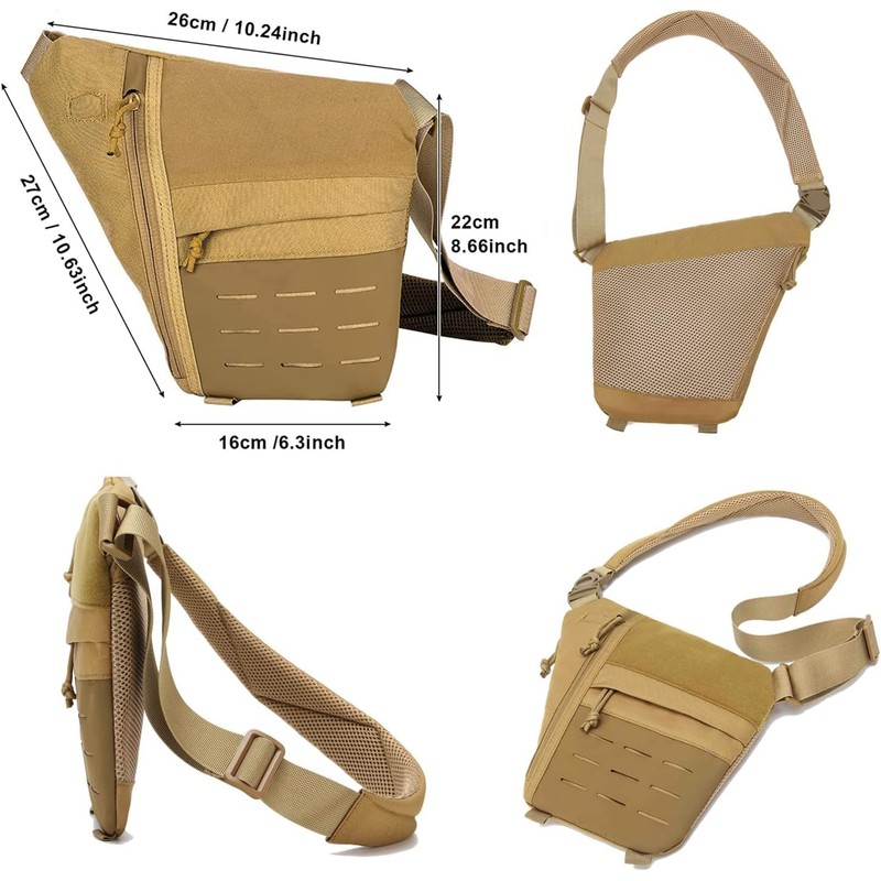 Concealed Carry Sling Bag for Men, Chest Holster Bag of