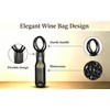 WOFALO store Stylish Resin Handle Wine Bottle Bag with Marble-Pattern
