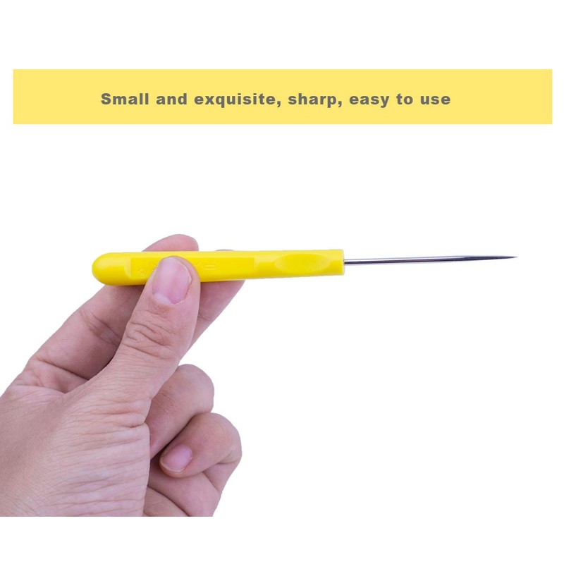 ZLKSKER (Pack of 4) Leather Stitching Sewing Awl with Plastic