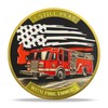 Thin Red Line Fire Department Challenge Coin Gift Firefighters Fireman