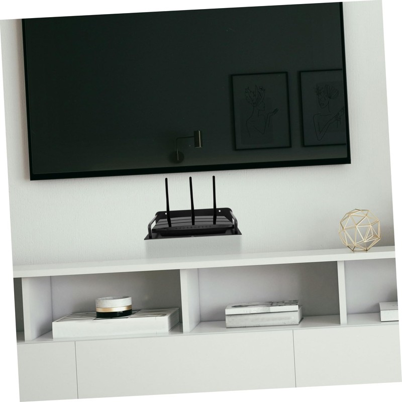 VILLFUL Floating Wall Organizer Router Bracket Projector Shelf Cable Holder