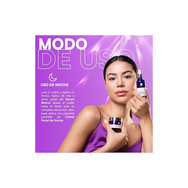 Mist Jewel Pack Facial Noche Serum Retinol 50ml Crema Nocturna