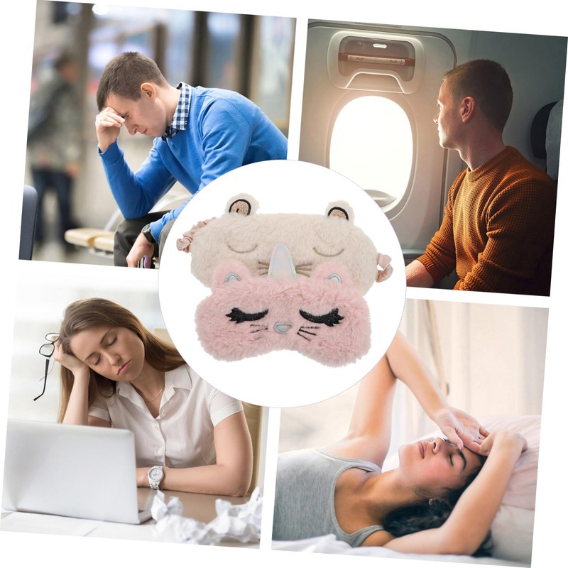 Beavorty 3sets Sleeping Blindfold Silk Eye Masks Breathable Comfortable Eye