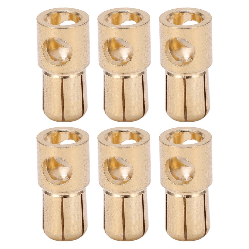 10 Pcs 6mm Banana Plug Gold Plated Male Connector Adapter