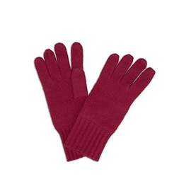 Fishers Finery Women's 100% Pure Cashmere Gloves; Ribbed Cuff (Cabernet)