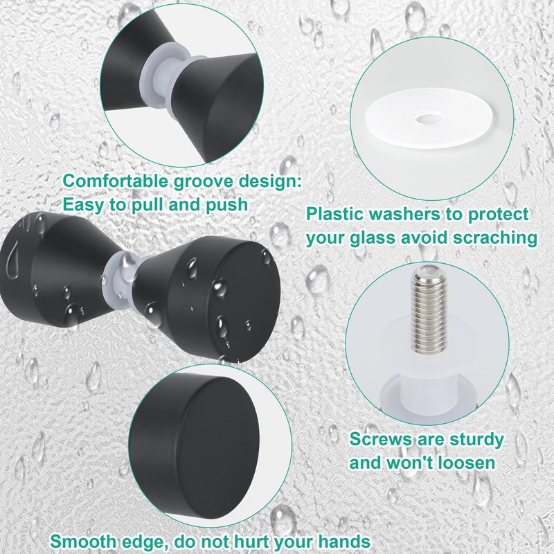 Mooche 3 cm Solid SUS304 Stainless Steel Shower Glass Door