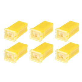 X AUTOHAUX 6pcs Standard Box Shaped Fuse 60 Amp, Universal for Car Truck Yellow