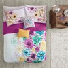 Intelligent Design Comforter Set Vibrant Floral Design, Teen Bedding for