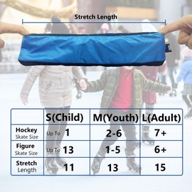 Skate Guards Blade Covers - Ice Skating Soakers Cover Blades Protector for Hockey, Figure, Short Track Speed Skating, Curling Competition, 2 Pcs, M-Youth