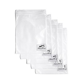 Fishers Finery Multi-Pack Mesh Wash Bag; Zipper Closure-1 Year Replacement (5 Pack, 12 X 17 in)