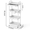 LLMRR 4 Tier Rolling Utility Cart with Drawer, Plastic Storage