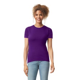 Gildan Women's Softstyle Cotton T-Shirt, Style G64000L, Multipack, Purple (2-Pack), XX-Large