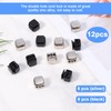 Gosknor 12pcs Heavy Duty Cord Locks, Double Hole Metal Press