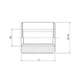 Trapezoidal Thread Nut EKSM 12X3 Right Steel D26L18