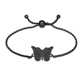 VCCWYQK Butterfly Urn Bracelet for Ashes for Women Men Adjustable Link Urn Bracelet Cremation Jewelry Memorial Keepsake Ashes Holder