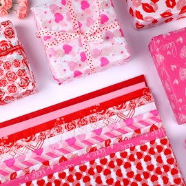 SANNIX 100 Sheets Tissue Paper Bulk Gift Wrapping Paper for Gift Wrapping Boxes DIY Crafts Birthday Holiday Wedding Party Decoration 19.7 ×13.8 Inch (10 Patterns)