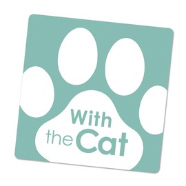 Dog Lover & Cat Lover, Cute Paw Sticker, Car with Dash Camera, Driving Prevention, Waterproof, Water Resistant, For Dogs and Cats, For Those Who Love Dogs and Cats, Blue (Cat), Blue)