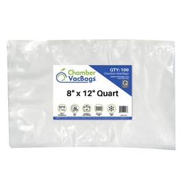 100 Vacuum Chamber Pouches 3-Mil 8" X 12" ChamberVacBags for all Chamber Sealer Machines