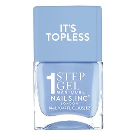 Nails Inc Topless Kim (azzurro cielo) – Smalto gel senza UV – manicure 1-step con durata fino a 8 giorni – asciugatura rapida, vegano & 21-free – per adulti & bambini – senza base/top coat