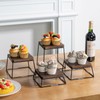 MyGift 6 Inch Square Display Risers for Food, Set of