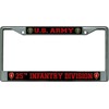 U.S. Army 25th Infantry Division #2 Chrome License Plate Frame