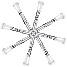 Ceoighe 50 Pack Window Screen Plunger Latches with Caps, 5/32" X 1-1/2", Aluminum Window Screen Plunger Pins, Secure Screens in Place (White)