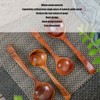 HAOHIZE Wooden Ladle Spoon, Handmade Wood Soup Spoon with Long