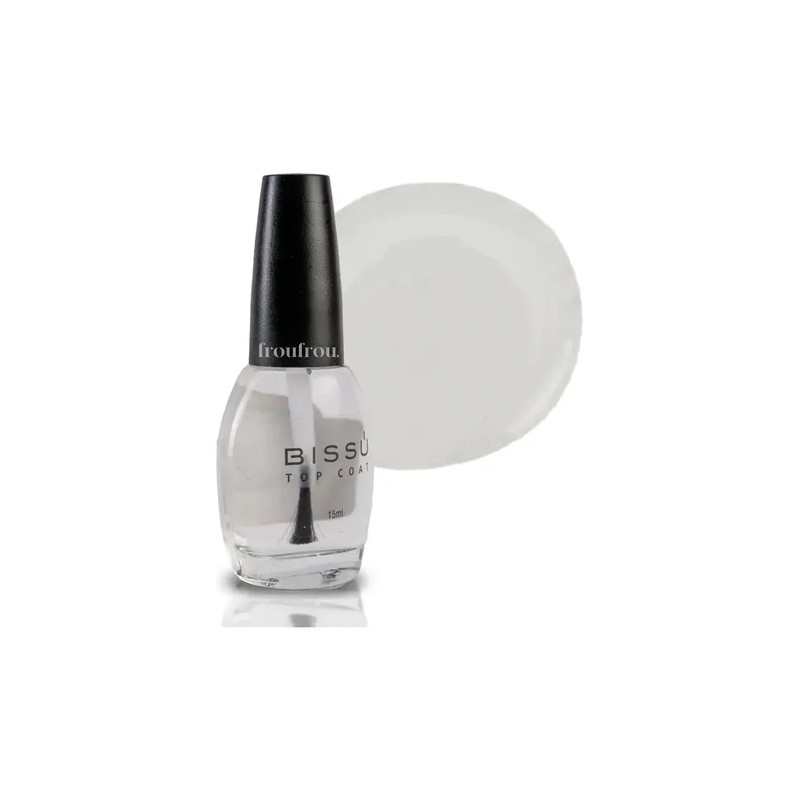 Esmalte Top Coat Bissú Transparente de 15 mL con Secado