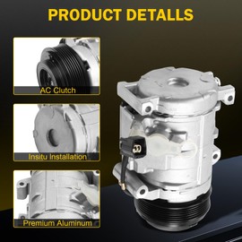 21625C Air Conditioner Compressor with Clutch Fit for 2008-2012 for Buick Enclave 3.6L 2007-2012 for GMC Acadia 3.6L