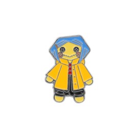CHOORO Coraline Inspired Enamel Pin Badge Horror Movie Jewelry Book Lover Nerd Gift (Coraline Bp)