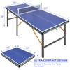 AOKUNG 5ft Mid-Size Table Tennis Table Foldable & Portable Ping
