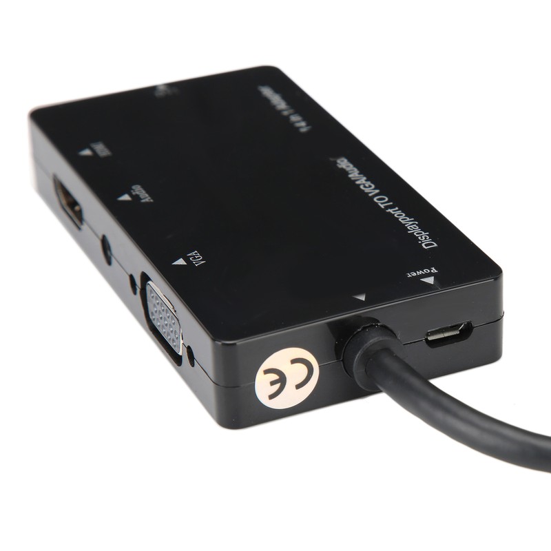 4‑in‑1 Adapter Cable Displayport to HDMI/VGA/DVI/Audio Converter Multifunction
