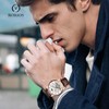RORIOS Men's Automatic Tourbillon Watch Diamond Skeleton Watch Waterproof Mechanical