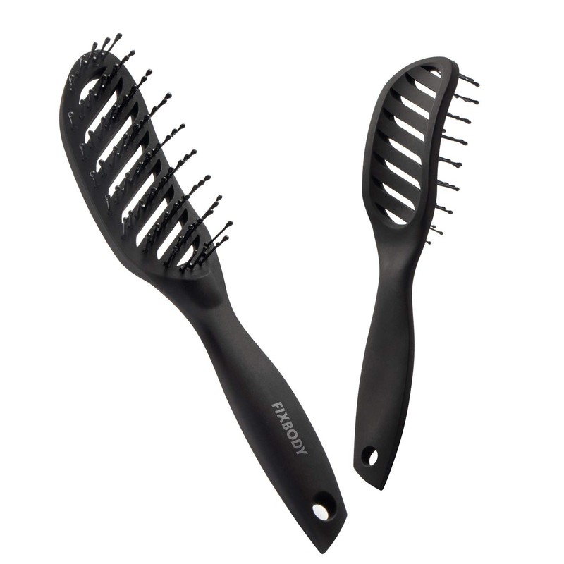 FIXBODY Curved Vent Hair Brush for Blow Drying, Styling and