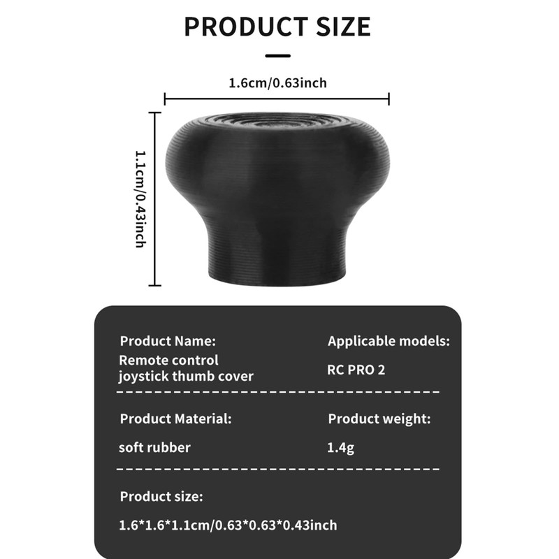 Soft Rubber Thumb Grip Caps Cover for DJI RC Pro