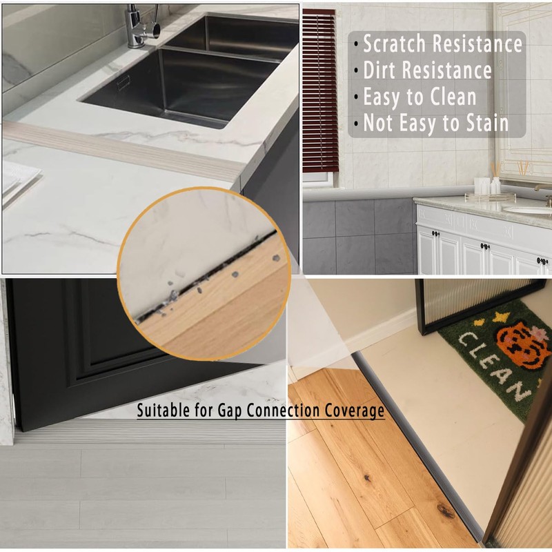 16Ft Floor Transition Strip Self Adhesive, Vinyl Flooring Transition Strip