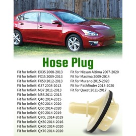 Sunroof Drain Hose Plug Fit for Infiniti EX35 FX35 FX50 G37 M37 M56 Q40 Q50 Q60 Q70 Q70L QX50 QX60 QX70, Fit for Nissan Altima Maxima Murano Pathfinder Quest, Replace 74816-JU40B, 2PCS